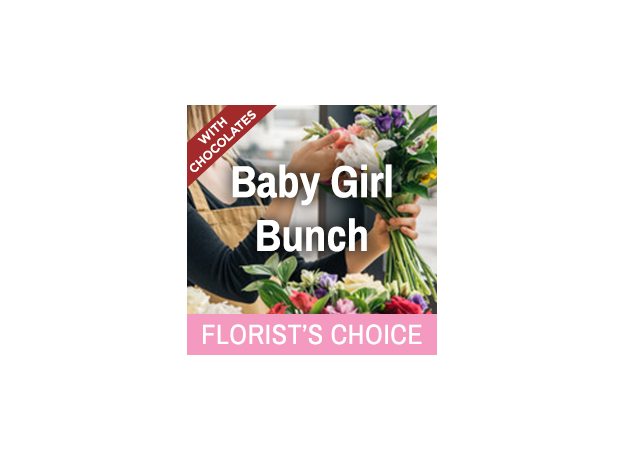 Florist's Choice Baby Girl Bunch With Chocolates