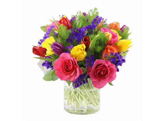 Bright Bunch With Vase