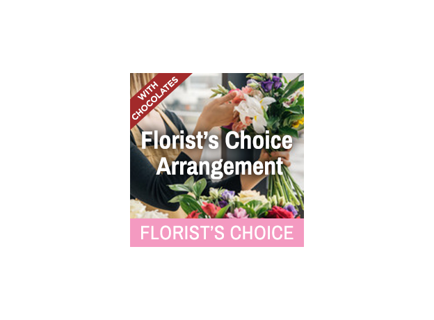 Florist's Choice Arrangement With Chocolates